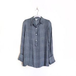 NWOT Max Studio Checked Button-down Top
